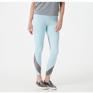 NEW Soulgani Active Leggings Cali Love in Powder Blue